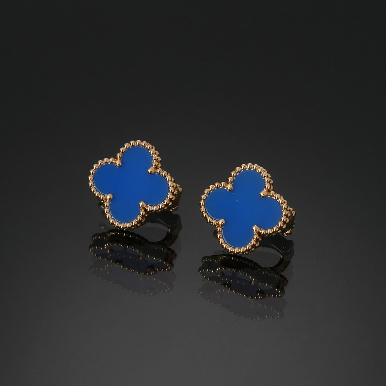 VAN CLEEF & ARPELS(USED)반클리프 빈티지 알함브라 이어링 아게이트